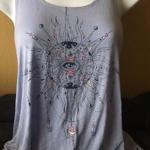 Soft relaxed tank top. Hippie design